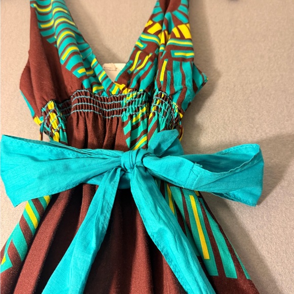 Forever 21 Brown and Teal Backless Dress - Picture 7 of 12